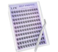 LZM Cils Auto-adhésifs - Cils en Fleurs Pré-collés 10-13mm C Curl Volume, Kit d'Extensions de Individuels avec Pinces à, Pas de Colle Nécessaire, Auto-adhésifs Naturels