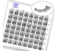 LZM Faux Cil Individuel Cils C Curl 14mm Cateye Naturel Doux Diy À La Maison Réutilisable