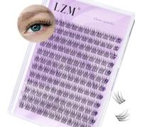 LZM Faux Cils Individuel - 144Pcs Extension Cils 10-13mm C Curl Faux Cils Naturel Bande Mince Extension De Cils Individuels Réutilisable Cluster Lashes Individual Eyelashes (YW-C)