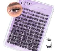 LZM Faux Cils Individuel - 144Pcs Extension Cils 8-16mm C Curl Faux Cils Naturel Bande Mince Extension De Cils Individuels Réutilisable Cluster Lashes Individual Eyelashes (GS49-C-MIX)