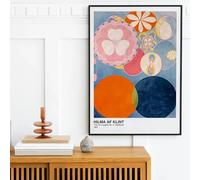 LZMASM Affiche d'Hilma af Klint, affiche d'exposition du musée du temple, motif spirituel, peinture sur toile, décoration de salon (80x120cm/sans cadre)