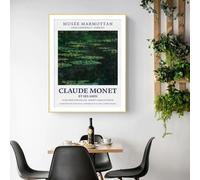 LZMASM Claude Monet Nymphéas Art Poster Print Pont japonais Nymphéas Impression sur toile Peinture Salon Décoration d'intérieur 50x70cm Sans cadre