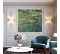 LZMASM Impression sur toile « Le Bassin aux nymphéas » de Claude Monet, célèbre affiche d'art, décoration murale moderne pour la maison (45 x 45 cm, sans cadre)