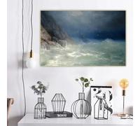 LZMASM Impression sur toile « Survivants, 1880 » d'Ivan Aïvazovsky, peinture esthétique, œuvre d'art, toile de fond, décoration d'intérieur (30 x 45 cm, sans cadre)