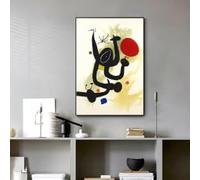 LZMASM Série d'expositions abstraites vintage de Joan Miró, affiche imprimée sur toile, tableau décoratif pour salon ou chambre d'enfant (60 x 80 cm, sans cadre)