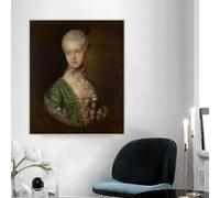 LZMASM Thomas Gainsborough « Elizabeth Wrottesley » - Reproduction sur toile - Tableau - Affiche - Décoration murale moderne (40 x 50 cm/Sans cadre)