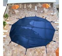 LZMZMQ Bâche Piscine Couvertures De Piscine en Toile Solide De Diamètre pour Piscines Hors Sol Couvertures De Filet De Piscine Rétractables Et Épaisses avec Matériel(20ft/6m)