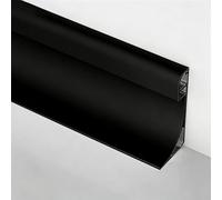 LZMZMQ Canaux De Plinthes Murales Avec Connecteurs, Éclairage Indirect Sur Rail À Bande LED À Montage En Surface, Bac Lumineux Linéaire(Black,3.0m/118.1in)