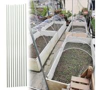 LZMZMQ Cerceau De Serre De Jardin Supports De Poteaux De Jardin Arqués pour Filet en Tissu, Cerceaux De Tunnel Bas Résistants À La Chaleur, Tige Ronde en Fibre De Verre(60pcs,6mm(6/25")-240cm(8ft))