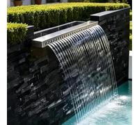 LZMZMQ Déversoir Cascade Déversoir D'écoulement d'eau Extérieur, Canal De Débordement De Cascade Domestique pour Petit Étang, Cour Décorative, Villas,(35cm/13.7inch)