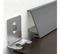 LZMZMQ Moulure De Couronne À LED Robuste, Installation À Clipser, Garniture De Décoration De Plafond/mur Avec Embouts, Canal LED Découpable(Gray,2M(6.6FT))