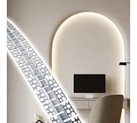 LZMZMQ Mur D'accent Auge Lumineuse Incurvée, Profil De Bande LED En Aluminium Pliable Pour La Décoration Intérieure De La Maison, Canal LED De Moulage(9pcs,2m/6.6ft/78.7in)