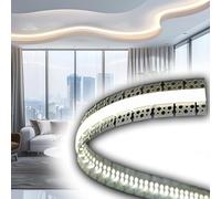 LZMZMQ Rail LED Encastré Pour Cloisons Sèches Avec Couvercle Lumineux, Canal D'éclairage Indirect LED À Montage En Surface, Bac Lumineux Linéaire(Set of 6,2m/6.6ft/78.7in)