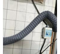 LZMZMQ Tuyau de Ventilation Tuyau D'évacuation De Ventilation Flexible en Nylon, Conduit Flexible De Ventilation Pliable, Conduit d'air Robuste pour Évacuation De Hotte(L 8m/26ft,ID 250mm/9.8in)