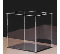 LZMZMQ Vitrine Acrylique Transparent Boîte en Acrylique Anti-poussière pour L'affichage, Assembler Une Boîte D'affichage Transparente avec Une Base Noire,(50x50x30cm/20x20x12in)