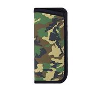 LZNJZ Étui à lunettes souple et portable avec design coulissant, étui à lunettes camouflage noir classique pour homme et femme, comme sur l'image, 8cm x 17cm