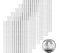 LznYi 1300pcs Carreaux Miroirs Autocollants 10x10mm - Mosaïques Carrées en Verre pour Bricolage, Boule Disco, Art, Décoration DIY Intérieure (Argent)