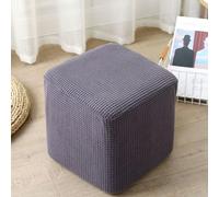 LZOQOWUJ Housse de Pouf Ottomane Carrée 40x40 45x45 CM Extensible Jacquard Housses Ottomane Rangement de protéger Repose-Pieds Housse Protection de Tabouret Pouf Lavable en Machine(#35,2 Pieces)