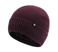 LZPCarra Bonnet avec oreilles pour femme - Bonnet en laine ample - Bonnet d'hiver chaud tricoté surdimensionné - Convient pour temps froid - Taille unique - 47, Bordeaux, taille unique