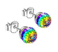 LZPCarra Boucles d'oreilles noires en cristal pour femme, Noël, Saint-Valentin, anniversaire, cadeau, 6 mm, taille unique, Cuivre, cristal, Pas de gemme