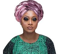 LZPCarra Chapeau 57 cm Tresse Chapeau à volants musulmans Bonnet de sommeil Bonnets de sommeil Bonnets à cheveux doublés en satin Néoprène, Rose, taille unique