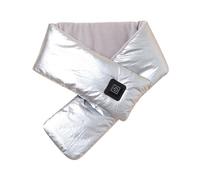 LZPCarra Coussin chauffant pour le cou pour hommes et femmes - Rechargeable - Chauffe-cou chauffant - USB - Rideaux - Boucles (blanc, taille unique)