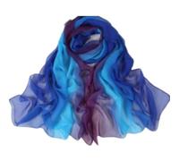 LZPCarra Écharpe longue en mousseline de soie Petite écharpe Écharpe Noir Jaune Femme, lilas, taille unique