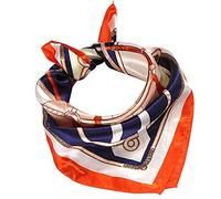 LZPCarra Echarpe Multi-usages Protections Sets - Couverture, Cadeau, Bandeau, Écharpe Femme Écharpe Noir Homme Chaud, Orange, 50*50