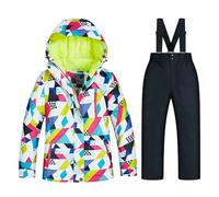 LZPCarra Grenouillère d'Halloween pour bébé fille veste de ski combinaison pantalon coupe-vent manteau d'hiver tenue ensemble, i, 5-6 ans