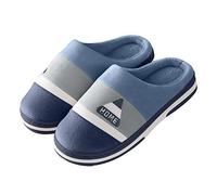 LZPCarra Pantoufles légères pour femme - En peluche - À plateau - Élégantes - Antidérapantes - En peluche - Confortable - Pour la maison - En coton - Chaudes - Pour l'hiver, bleu ciel, 46/47 EU