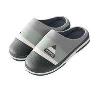 LZPCarra Pantoufles légères pour femme - En peluche - À plateau - Élégantes - Antidérapantes - En peluche - Confortable - Pour la maison - En coton - Chaudes - Pour l'hiver, gris, 46/47 EU