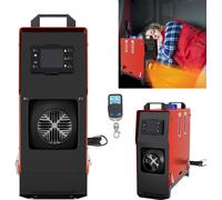 LZQ 8KW Chauffage auxiliaire diesel 12V Chauffage à air diesel pour voiture Chauffage diesel avec écran LCD noir pour voiture Bateaux Camions Camping-cars Bus, Rouge