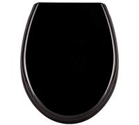 LZQ Abattant WC Frein de Chute Soft Close - Grande sélection - Finition de Haute qualité - Fixation Facile (Noir)