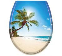 LZQ Abattant WC Frein de Chute Soft Close - Grande sélection - Finition de Haute qualité - Fixation Facile (Plage)