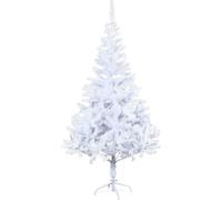 LZQ Arbre de Noël artificiel 180cm blanc Arbre de Noël, sapin de décoration en épicéa, y compris support en métal pour arbre de Noël, décoration de Noël
