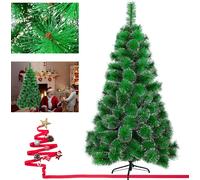 LZQ Arbre de Noël artificiel 240cm Sapin de Noël en épicéa Décoration Arbre de Noël avec support métallique Décoration de Noël, montage rapide