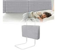 LZQ Barrière de lit pour enfant - Protection anti-chute - 100 cm - Réglable en hauteur - Pour lits d'enfants, lits de parents et tous les matelas en bois massif (gris)