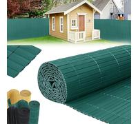 LZQ Brise-vue en PVC - Vert - 10 x 1,2 m (L x l) - Revêtement de balcon, bordure de balcon - Avec lamelles renforcées - Pour jardin, balcon, terrasse, extérieur