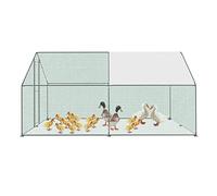LZQ Cage Enclos Poulailler Extérieure pour Animaux Poulets 12 m² Parc grillagé Acier galvanisé 2x4x3m
