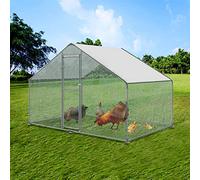 LZQ Cage Extérieure pour Animaux Poulets Enclos poulailler 6 m² Parc grillagé Acier galvanisé - 2x2x3m