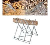 LZQ Chevalet de sciage pour tronçonneuse à bois, capacité de charge de 150 kg, avec scie à dents octogonale, pliable, en métal, pour tronçonneuses et scies à main, 82 x 80,5 x 79 cm