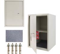 LZQ Coffre-fort de meubles avec serrure à double panneton Coffre-fort en acier Mini-coffre-fort avec 2 clés Boîte de coffre-fort verrouillable Coffre-fort d'argent Coffre-fort mural 35x31x50cm