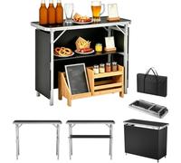 LZQ Comptoir de foire portable - 97,5 x 38 x 85 cm - Table de camping