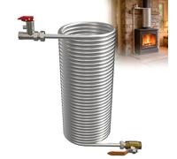 LZQ Échangeur de chaleur, tuyau de cheminée, serpentin, en acier inoxydable, spirale de chauffage, flexible, chauffage de cheminée, pour cheminée et poêle, Chimney Heat Exchange, bobine d'échangeur de