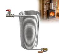 LZQ Échangeur de chaleur, tuyau de cheminée, serpentin, en acier inoxydable, spirale de chauffage, flexible, chauffage de cheminée, pour cheminée et poêle, Chimney Heat Exchange, bobine d'échangeur de