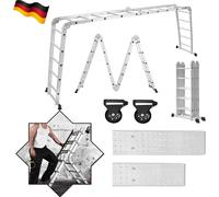 LZQ Echelle 550cm Echelle polyvalente Echelle pliante Echelle articulée avec plate-forme 4x5 marches Echelle en aluminium Echelle multifonctionnelle Echelle combinée 6 en 1 Echelle simple Echelle doub