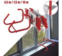 LZQ Échelle de secours en aluminium résistante au feu de 4,5 m - Échelle de corde pliable de sécurité pour les situations d'urgence, capacité de charge de 450 kg, idéale pour la maison, le balcon et l