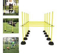 LZQ Ensemble de barres de saut Agility avec barres d'entraînement pour saut, dribble et agilité Idéal pour les sports de club ou d'école Jaune