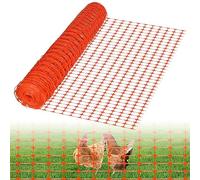 LZQ Filet de protection - 30 m x 2 rouleaux - Clôture de chantier - En plastique - Rouleau - Filet de délimitation - Clôture mobile - Clôture de poulet - Filet de volaille - Orange