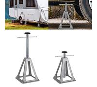 LZQ Lot de 2 chandelles d'essieu réglables en hauteur - Pour caravane - En aluminium - Pour la stabilisation - Charge maximale : 1000 kg